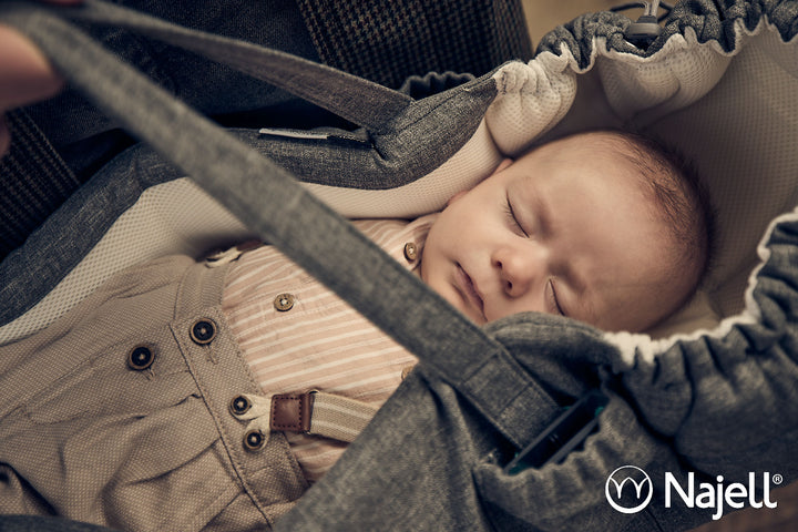 Najell SleepCarrier Lift + Babynest, Vol 3, Stormy Grey