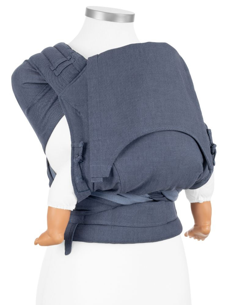 Fidella FlyClick Halfbuckle Bæresele, Chevron Denim Blue