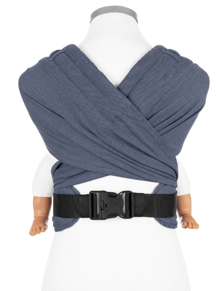 Fidella FlyClick Halfbuckle Bæresele, Chevron Denim Blue