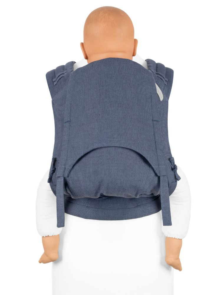 Fidella FlyClick Halfbuckle Bæresele, Chevron Denim Blue