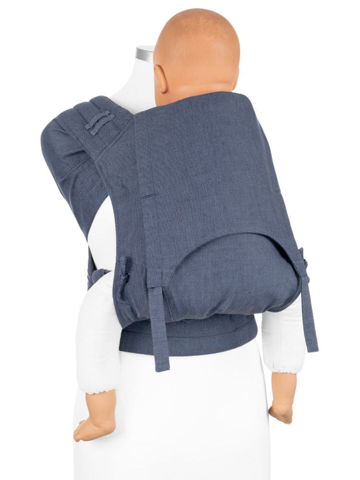 Fidella FlyClick Halfbuckle Bæresele, Chevron Denim Blue