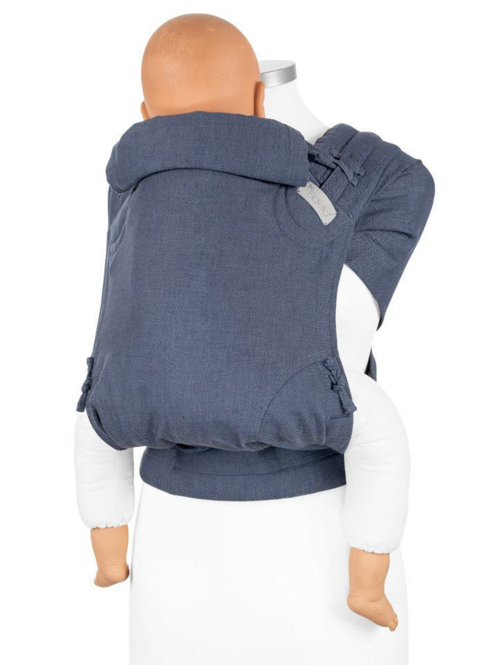 Fidella FlyClick Halfbuckle Bæresele, Chevron Denim Blue