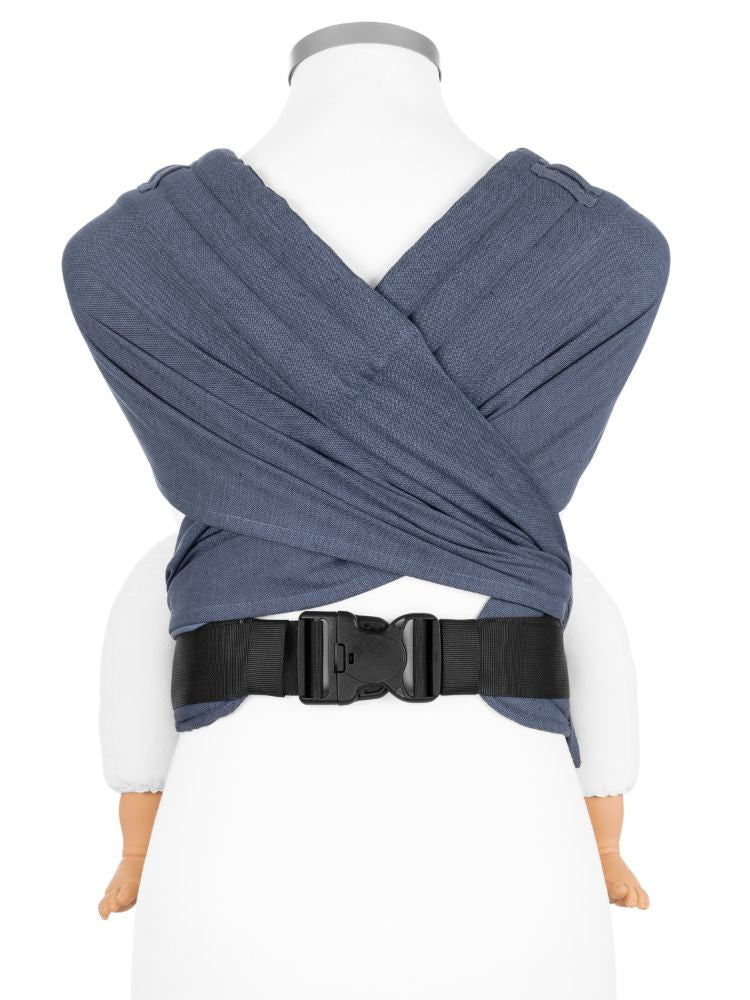 Fidella FlyClick Halfbuckle Bæresele, Chevron Denim Blue