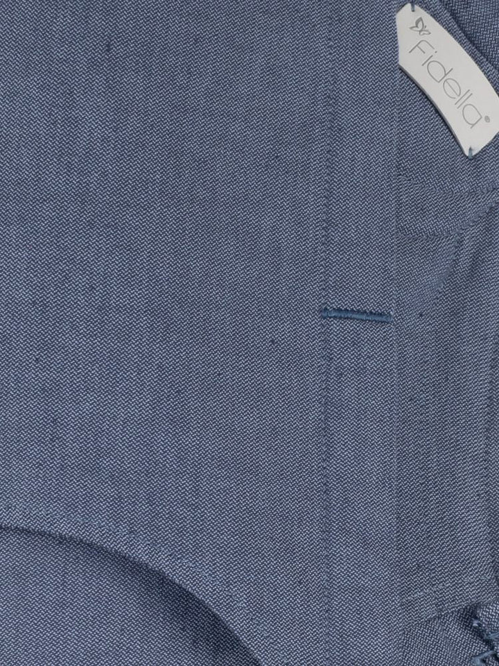 Fidella FlyClick Halfbuckle Bæresele, Chevron Denim Blue