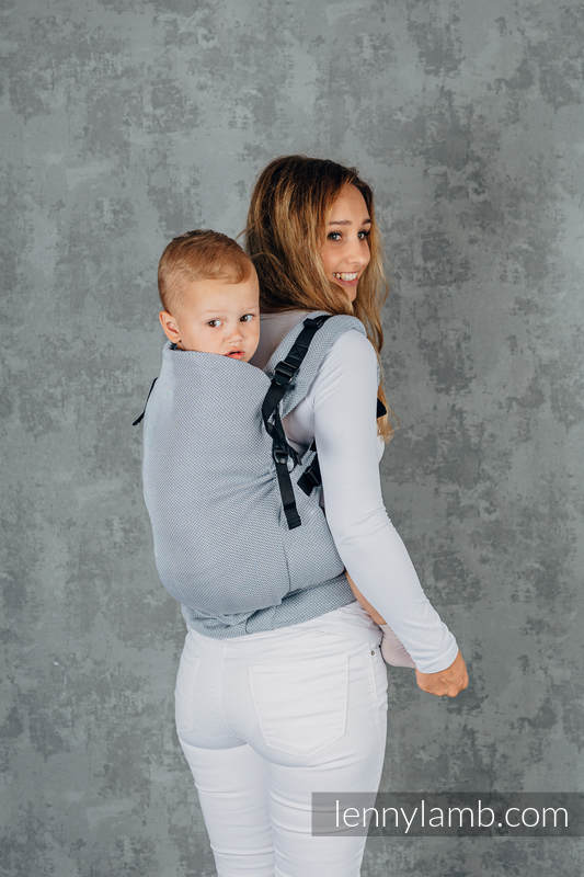 Lenny Lamb Preschool Bæresele, Bomuld, Little Herringbone Grey