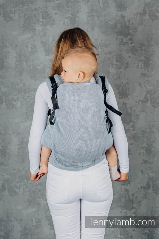 Lenny Lamb Preschool Bæresele, Bomuld, Little Herringbone Grey