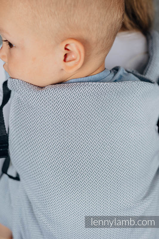 Lenny Lamb Preschool Bæresele, Bomuld, Little Herringbone Grey