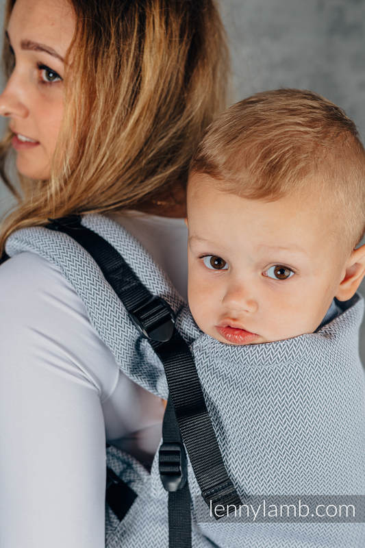 Lenny Lamb Preschool Bæresele, Bomuld, Little Herringbone Grey