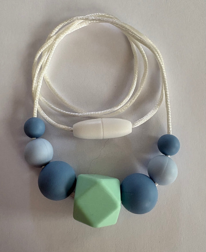Bidekæde, Silikone, Minty Blues