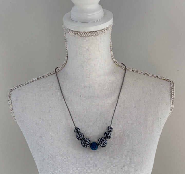 Bidekæde, Silikone&glas, Safir Leo