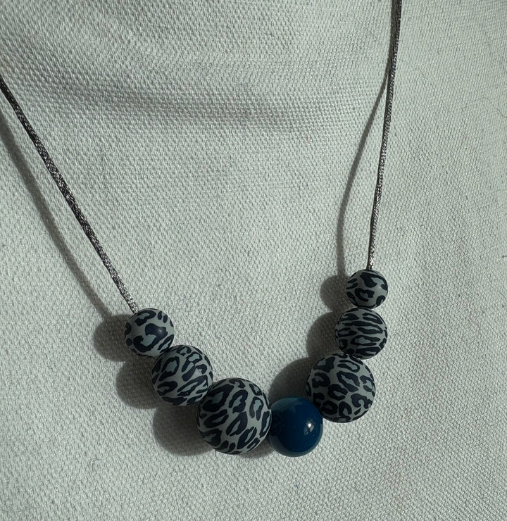 Bidekæde, Silikone&glas, Safir Leo