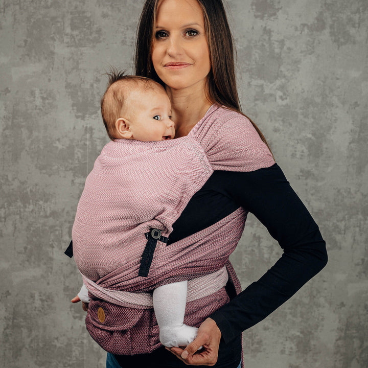 Lenny Lamb Hybrid Half Buckle, Little Herringbone Ombre Pink