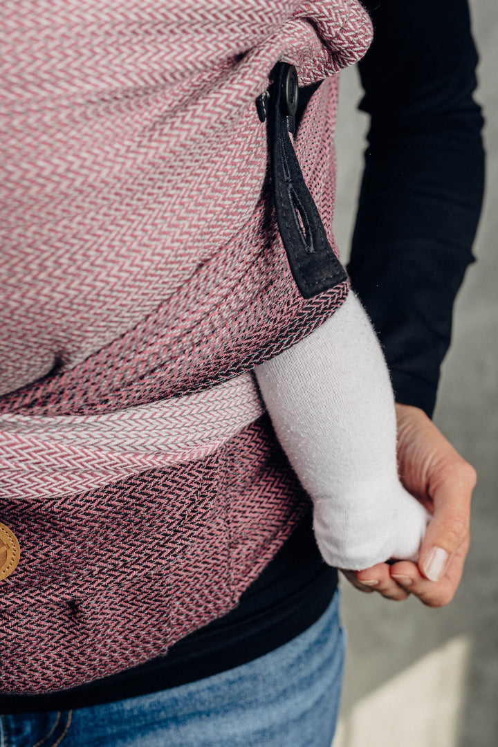 Lenny Lamb Hybrid Half Buckle, Little Herringbone Ombre Pink