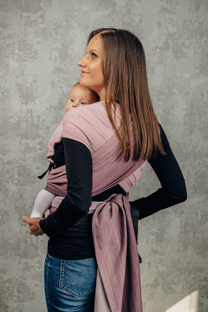 Lenny Lamb Hybrid Half Buckle, Little Herringbone Ombre Pink
