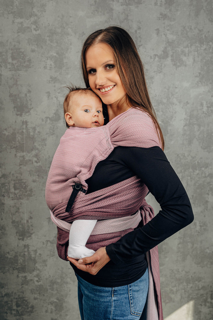 Lenny Lamb Hybrid Half Buckle, Little Herringbone Ombre Pink