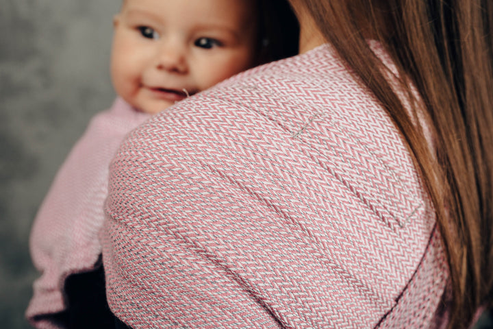 Lenny Lamb Hybrid Half Buckle, Little Herringbone Ombre Pink