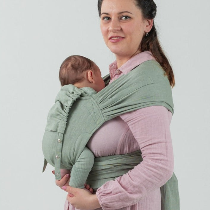 Isara QuickTie Half Buckle, Sage Green Linen