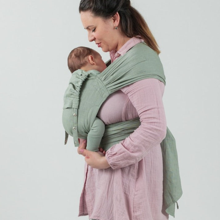 Isara QuickTie Half Buckle, Sage Green Linen