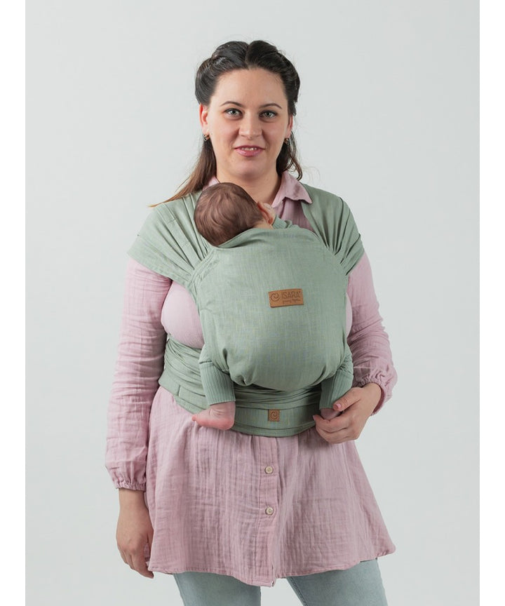 Isara QuickTie Half Buckle, Sage Green Linen