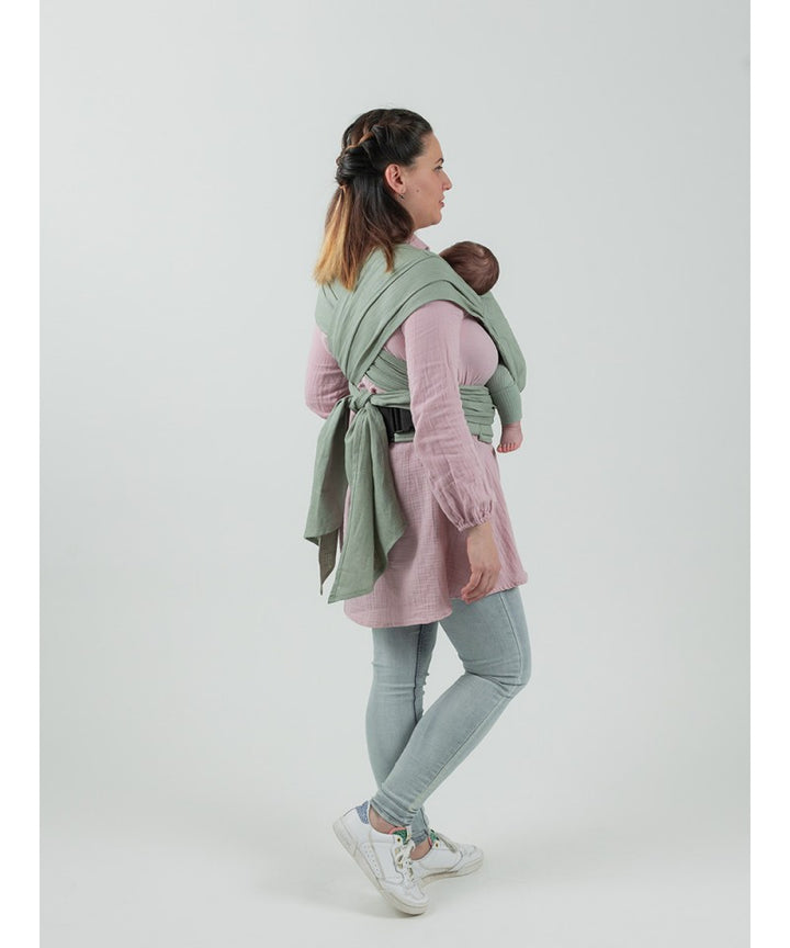 Isara QuickTie Half Buckle, Sage Green Linen