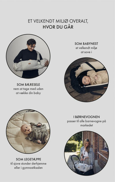 Najell SleepCarrier Lift + Babynest, Vol 3, Sage Green