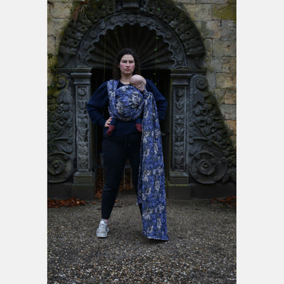 Yaro Ringslynge, La Peonia Trinity Night-Blue Beige Wool