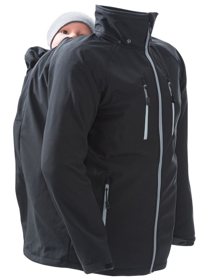 Mamalila Softshell Bærejakke til mænd, Sort