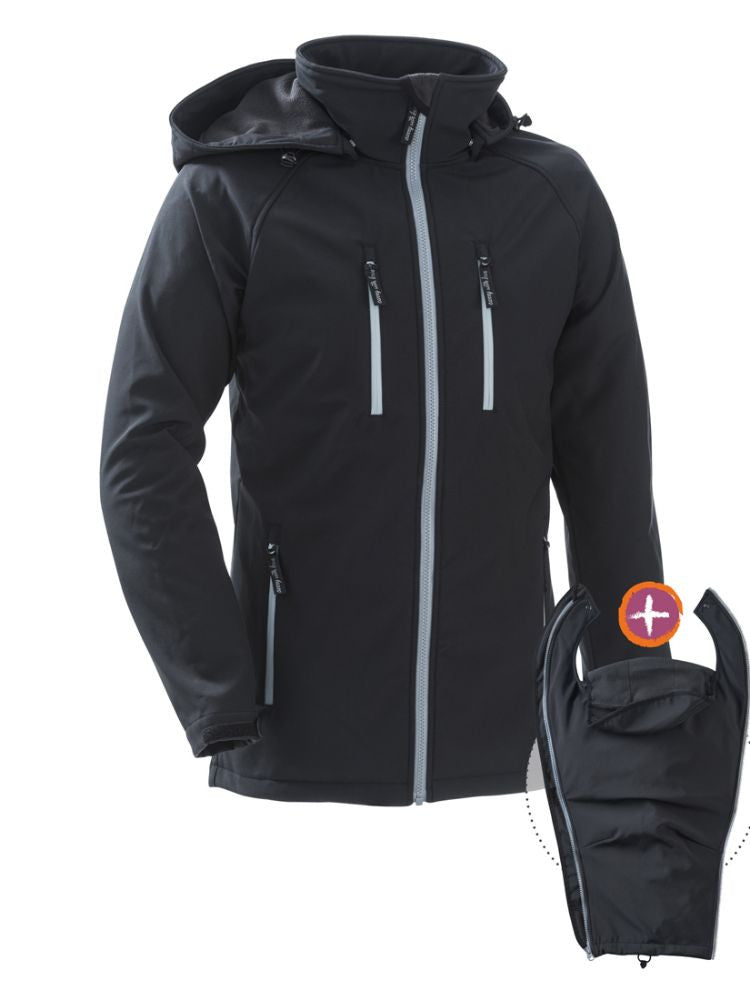 Mamalila Softshell Bærejakke til mænd, Sort