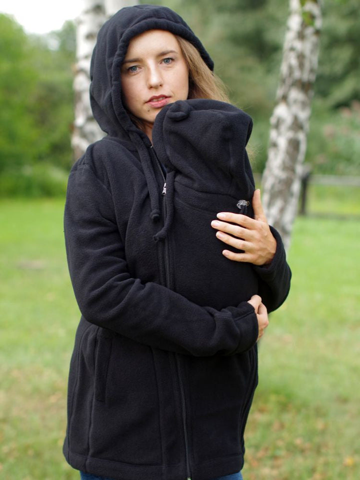 Bæretrøje i fleece, Sort