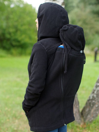 Bæretrøje i fleece, Sort