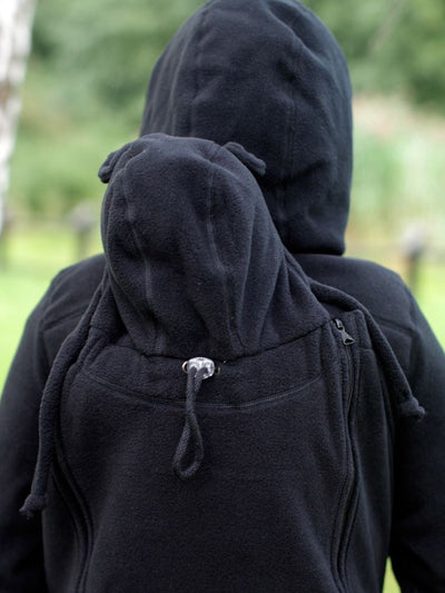 Bæretrøje i fleece, Sort