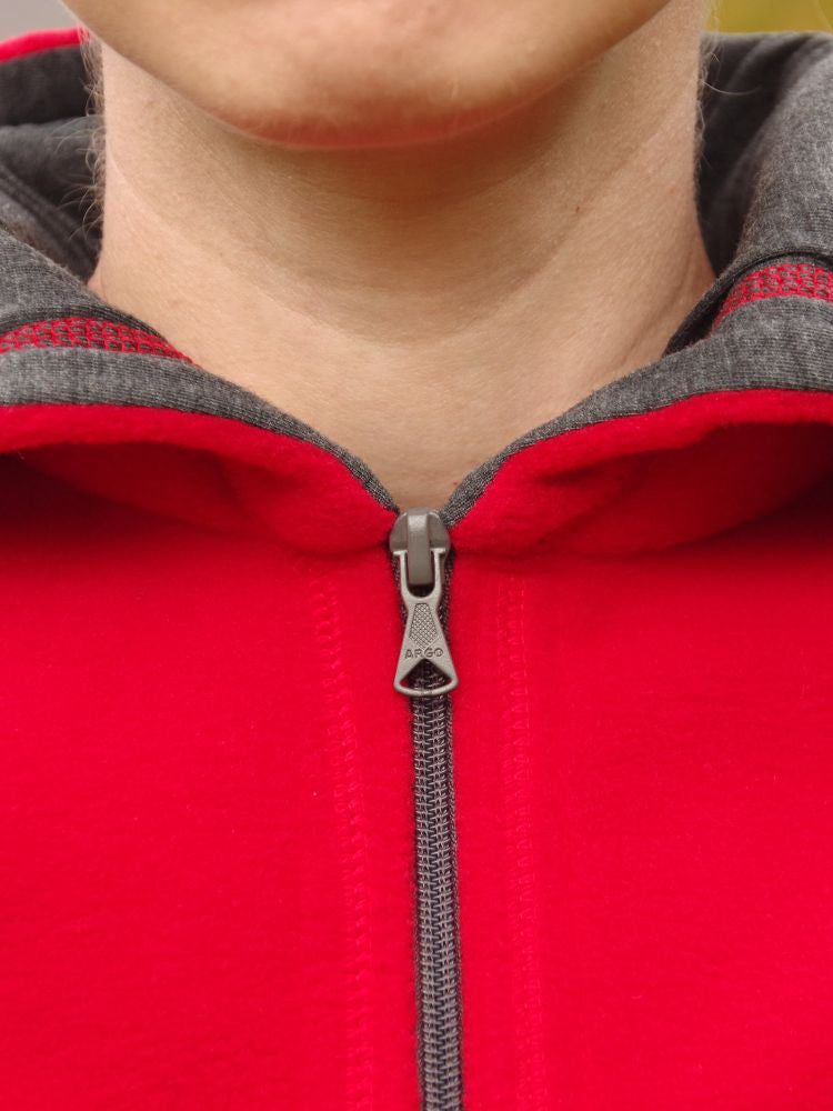 Bæretrøje i fleece, Rød