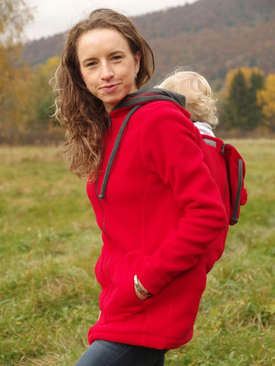 Bæretrøje i fleece, Rød