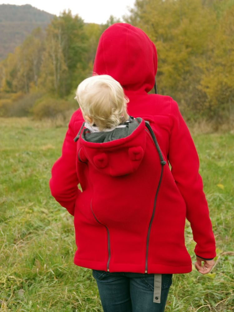 Bæretrøje i fleece, Rød
