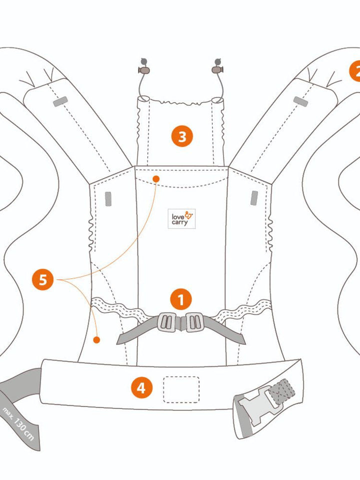 TEST en Love & Carry Half Buckle LoveTie, Indigo