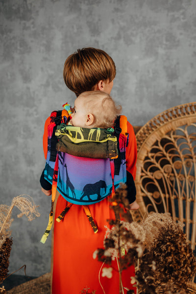 Lenny Lamb Onbuhimo Toddler, Bomuld, Rainbow Safari