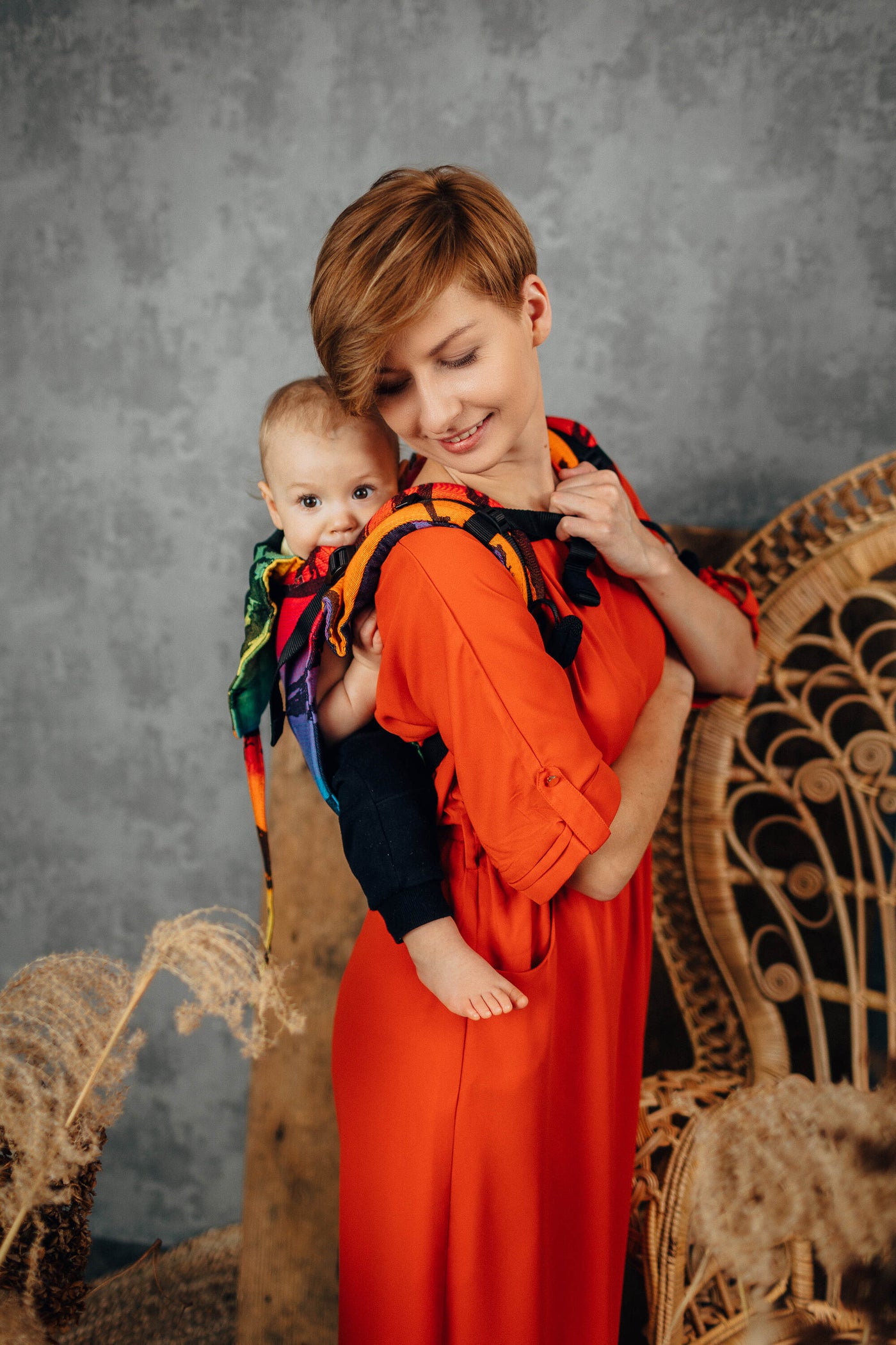 Lenny Lamb Onbuhimo Toddler, Bomuld, Rainbow Safari