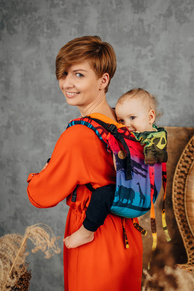 Lenny Lamb Onbuhimo Toddler, Bomuld, Rainbow Safari