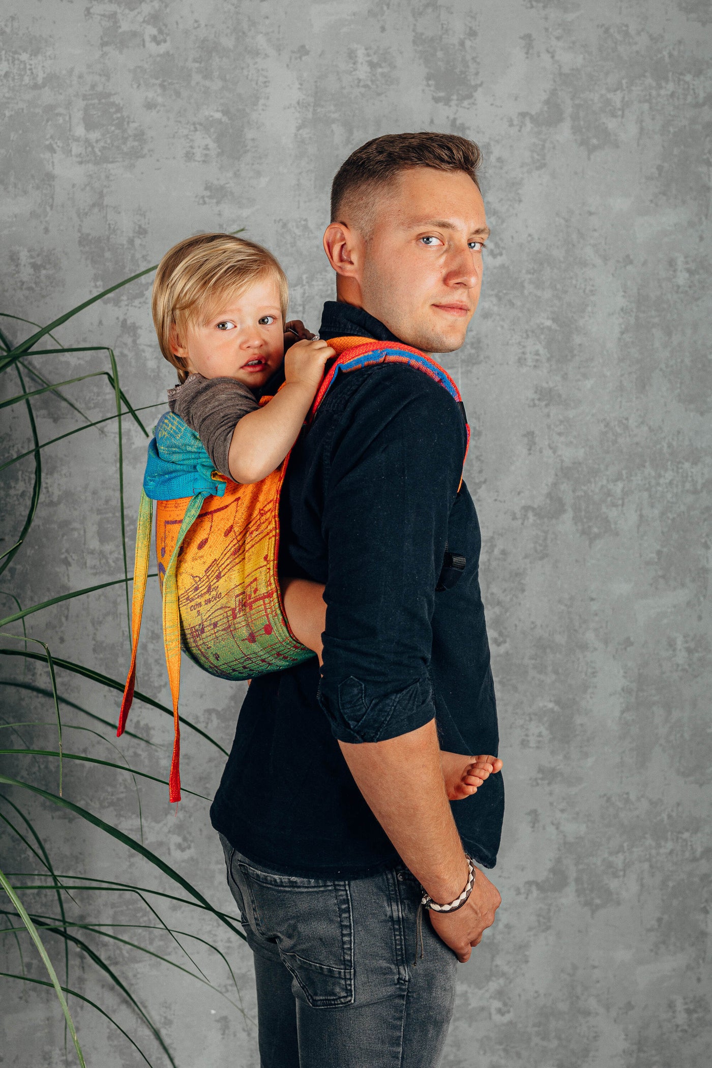 Lenny Lamb Onbuhimo Toddler, Bomuld, Rainbow Symphony