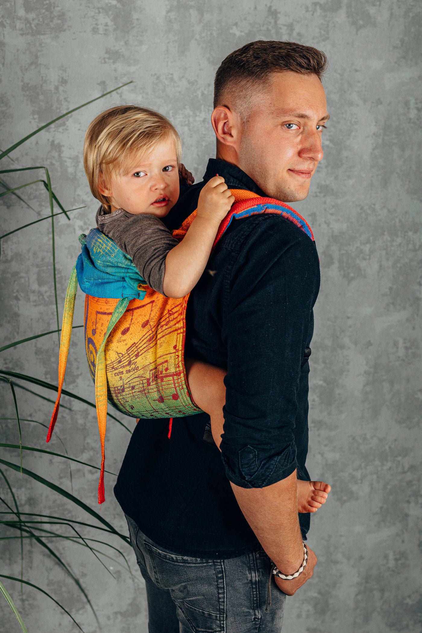Lenny Lamb Onbuhimo Toddler, Bomuld, Rainbow Symphony