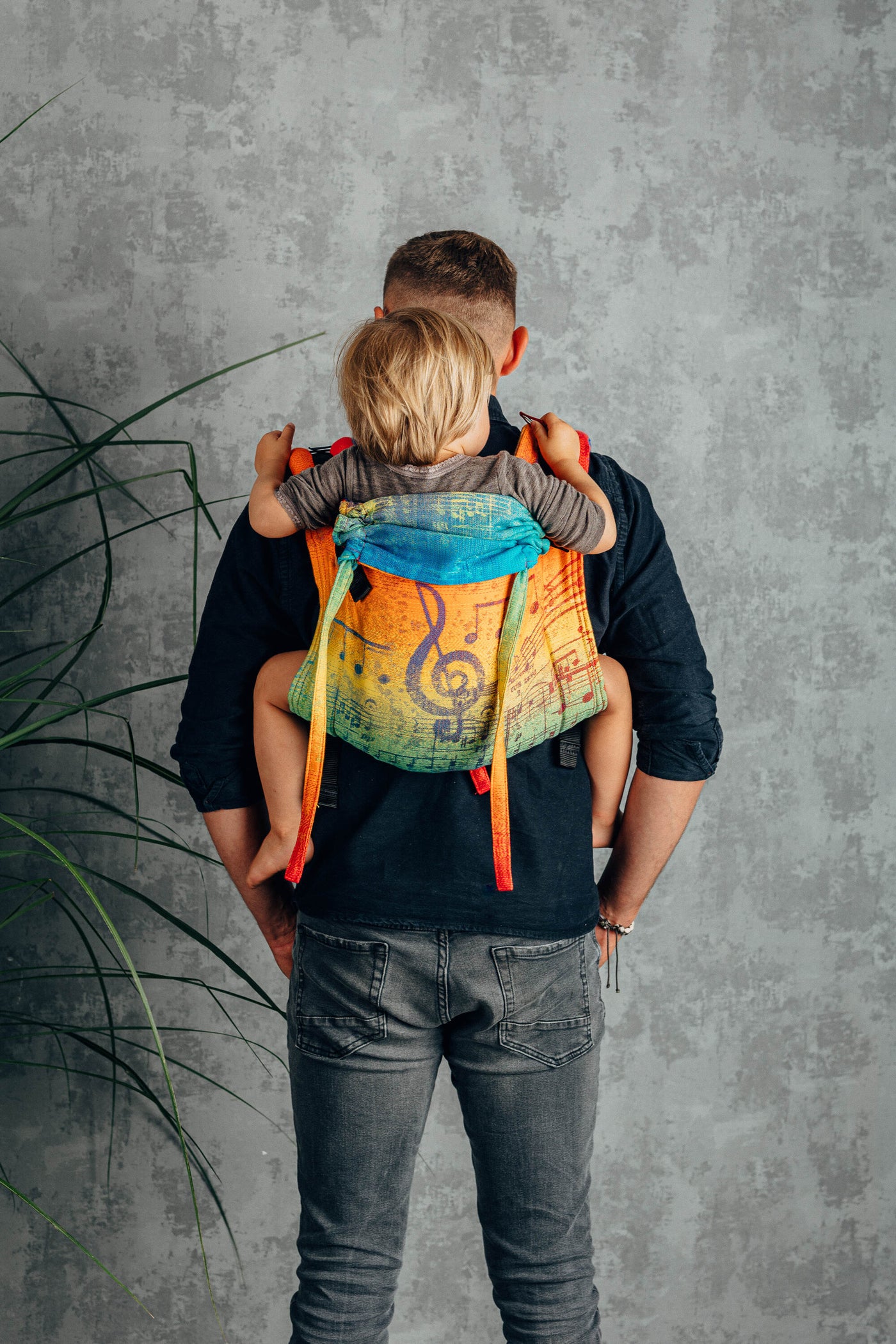 Lenny Lamb Onbuhimo Toddler, Bomuld, Rainbow Symphony