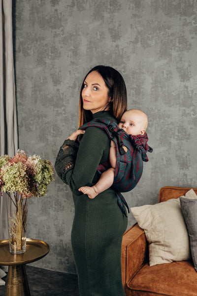 Lenny Lamb Onbuhimo Toddler, Bomuld, Deco Maroon Moss