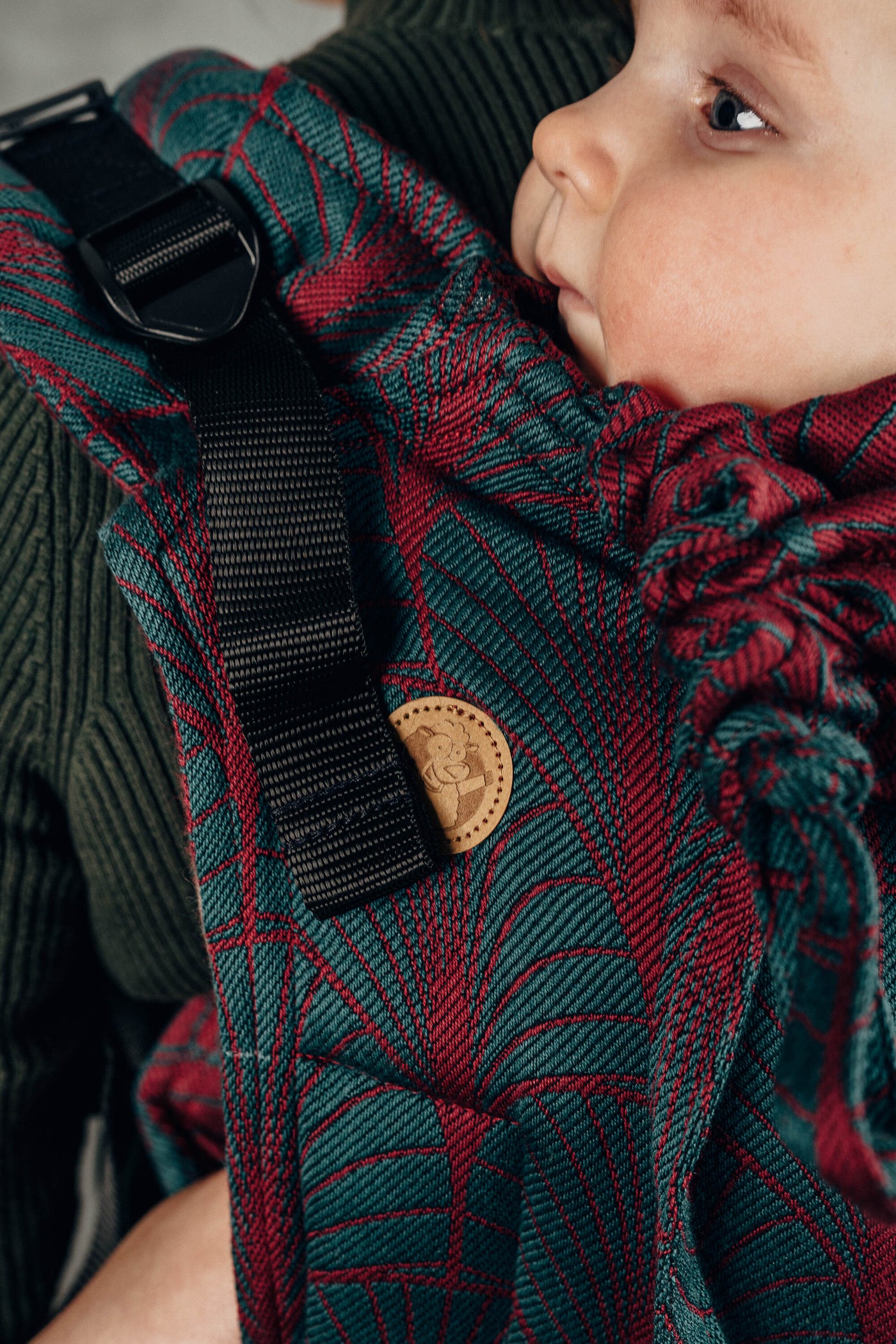 Lenny Lamb Onbuhimo Toddler, Bomuld, Deco Maroon Moss