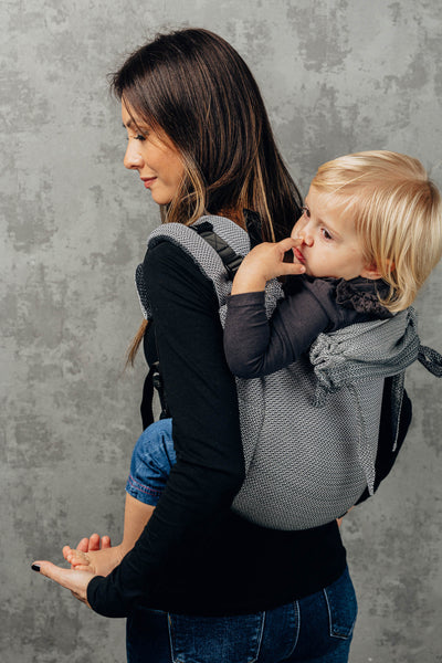 Lenny Lamb Onbuhimo Toddler, Bomuld, Little Herringbone Ombre Grey
