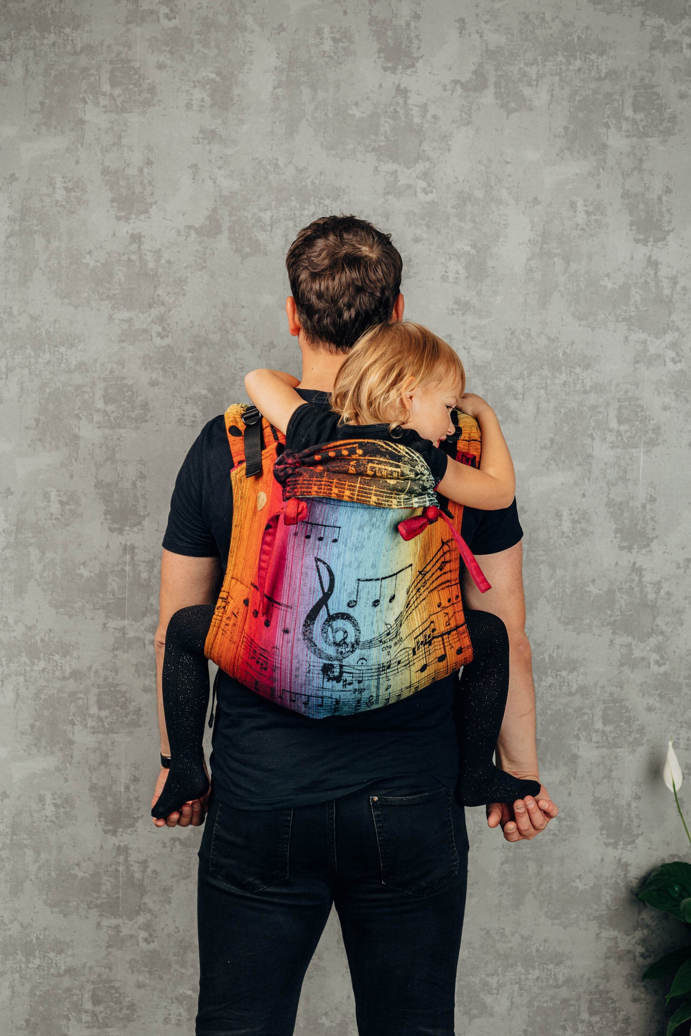 Lenny Lamb Onbuhimo Toddler, Bomuld, Symphony - Rainbow Dark