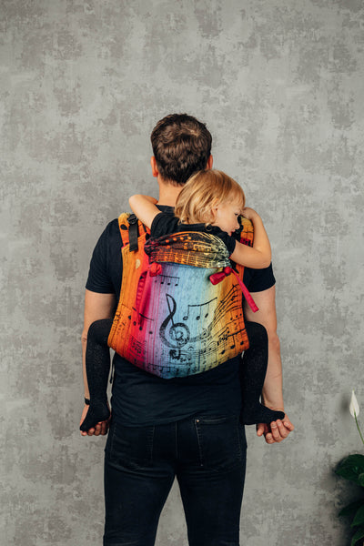 Lenny Lamb Onbuhimo Toddler, Bomuld, Symphony - Rainbow Dark