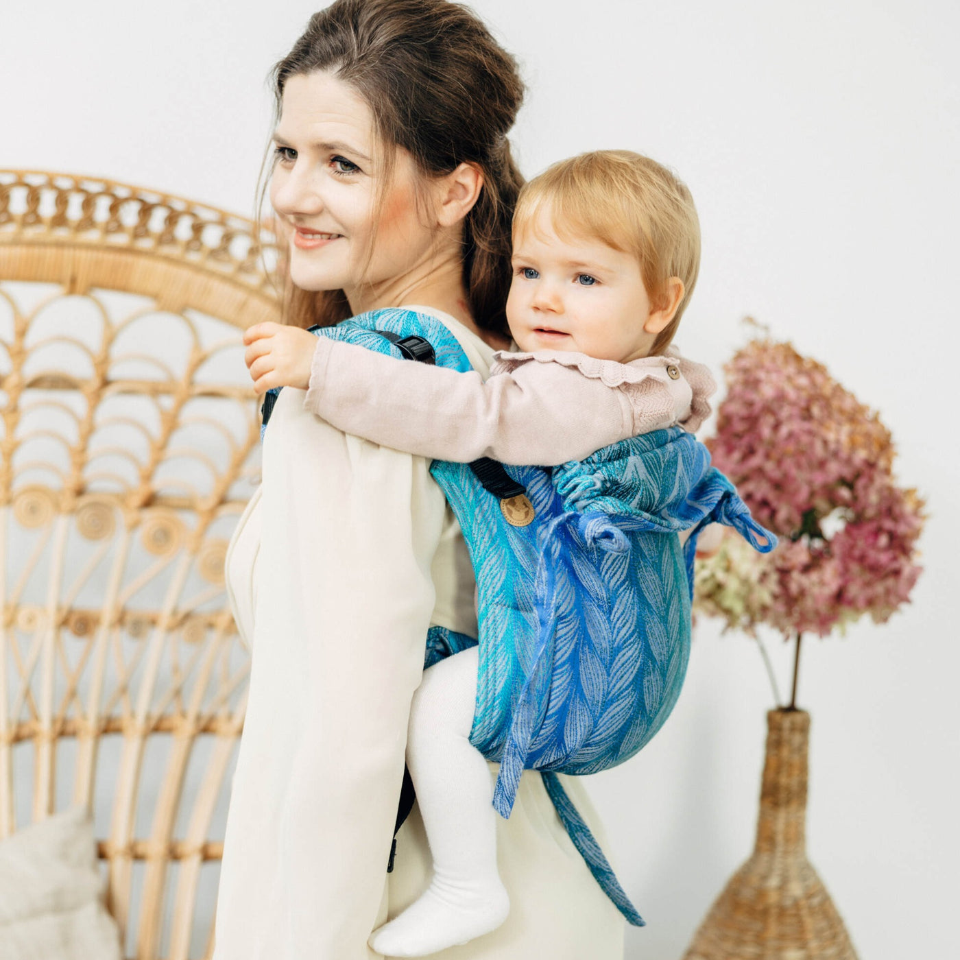 Lenny Lamb Onbuhimo Toddler,  Tangled - Blue Reed