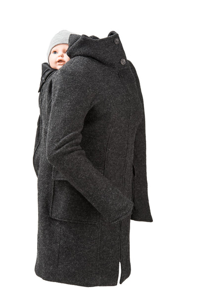 Mamalila Bærejakke, Uld, Antracit