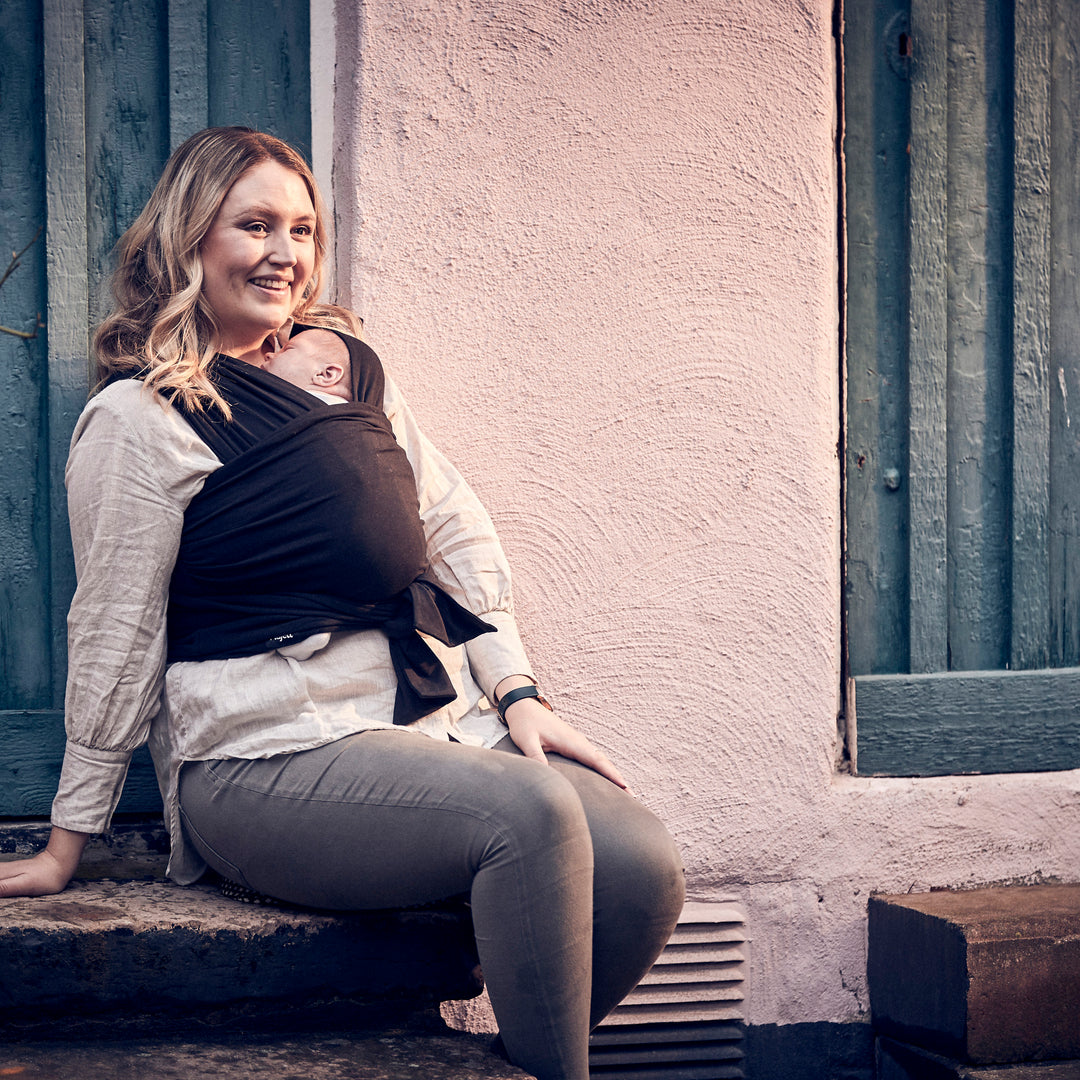 Najell Wrap Bære T-shirt / Strækvikle, Sort