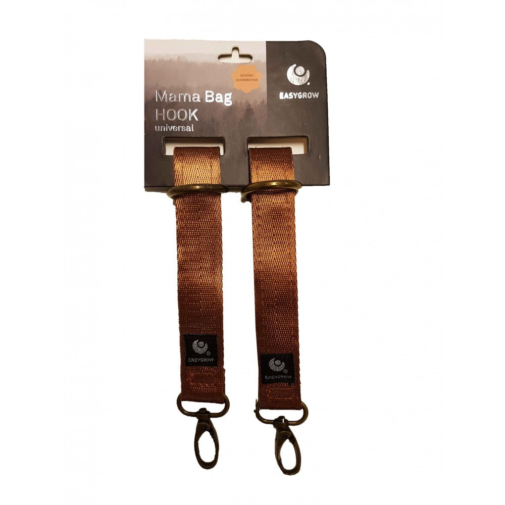 Easygrow Mama Bag Hooks, Kroge til barnevognen, Brown